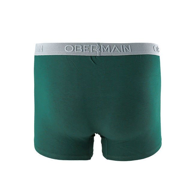 Obermain Pakaian Boxer Pria Knit Boxer B In Dark Green/Dark Gray