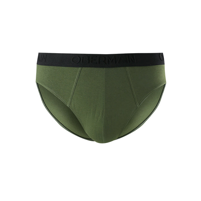 Obermain Pakaian Brief Pria Knit Brief B In Dark Olive/Gray