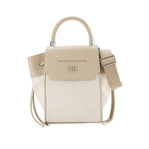 Camila Top Handle Bag In Beige