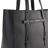 Nettie Tote W/ Pouch In Black/Fuchsia