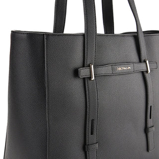 Nettie Tote W/ Pouch In Black/Fuchsia