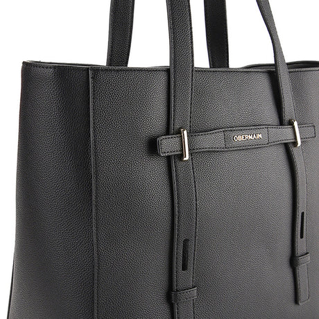 Nettie Tote W/ Pouch In Black/Fuchsia