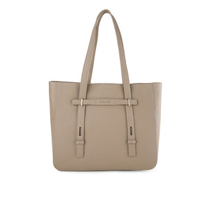 Nettie Tote W/ Pouch In Taupe/Blue