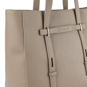 Nettie Tote W/ Pouch In Taupe/Blue