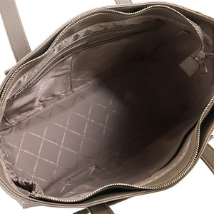 Nettie Tote W/ Pouch In Taupe/Blue