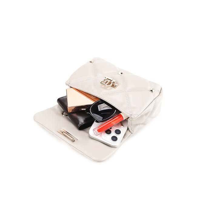 Bernice Shoulder Bag (M) In Light Grey