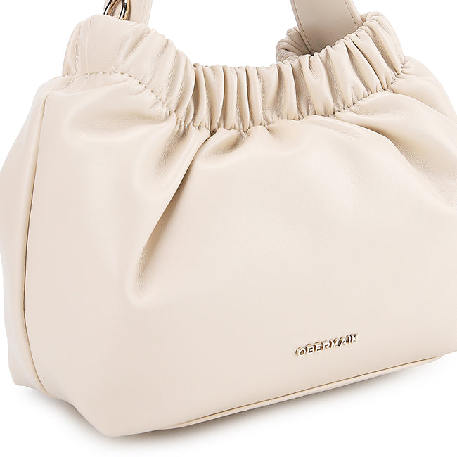 Zoe Top Handle Bag (M) In Beige
