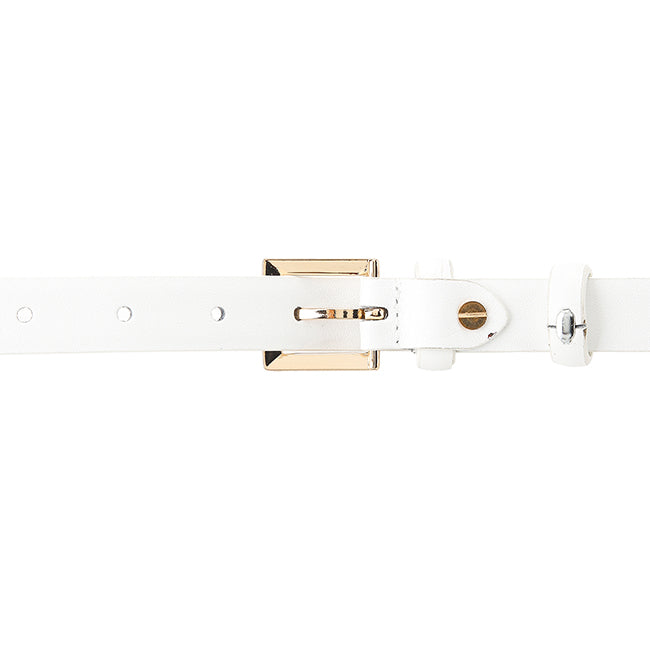 Charity Ladies Belt In White