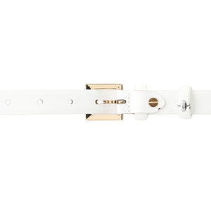 Charity Ladies Belt In White