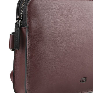 Jiro Crossbody Bag-L In Maroon