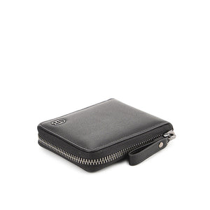 Naj Short Zip Wallet-Rfid In Black