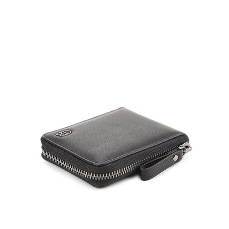 Naj Short Zip Wallet-Rfid In Black