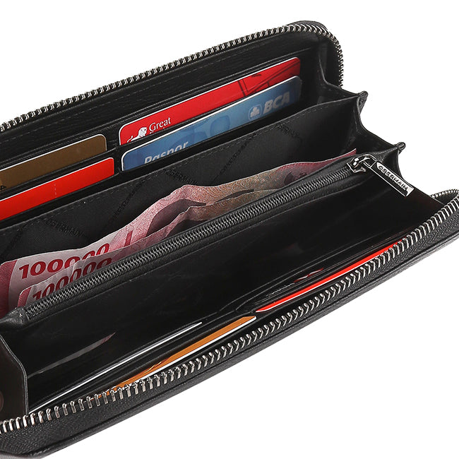 Naj Long Zip Wallet - Rfid In Black