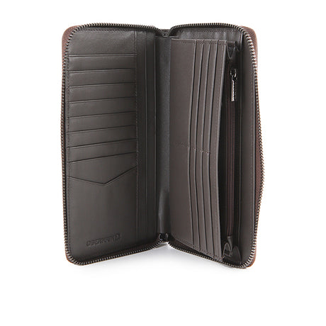 George Long Zip Wl-Rfid In Brown