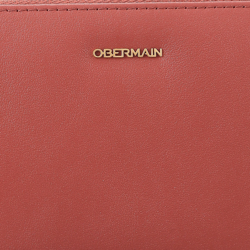 Allie Long Zip Wallet-L In Coral