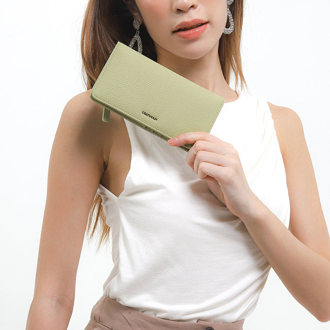 Abby Long Wallet-L In Mint Green