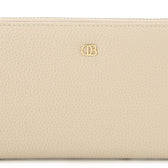 Ashley Long Zip Wallet-L In Beige