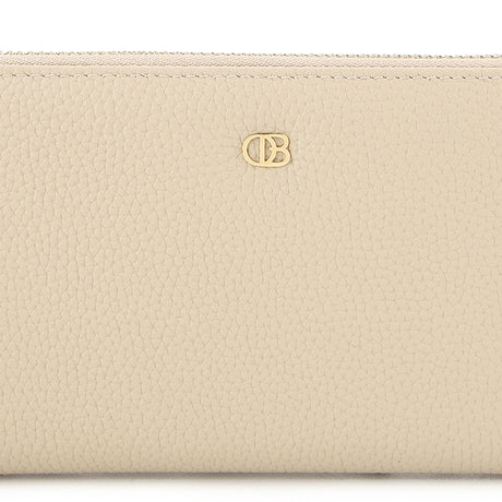 Ashley Long Zip Wallet-L In Beige
