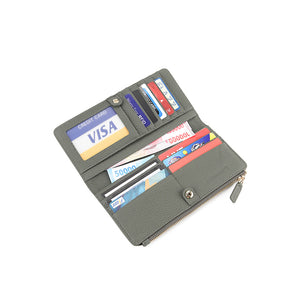 Donna Long Wallet - Rfid In Dark Green