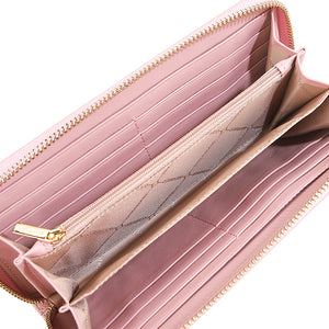 Dolly Long Zip Wallet - Rfid In Pink