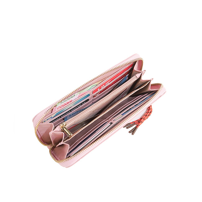 Dolly Long Zip Wallet - Rfid In Pink