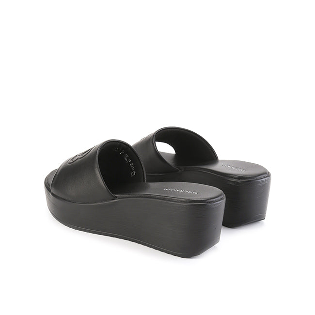 Obermain Sandal Wanita Wedges Maura Paige In Black
