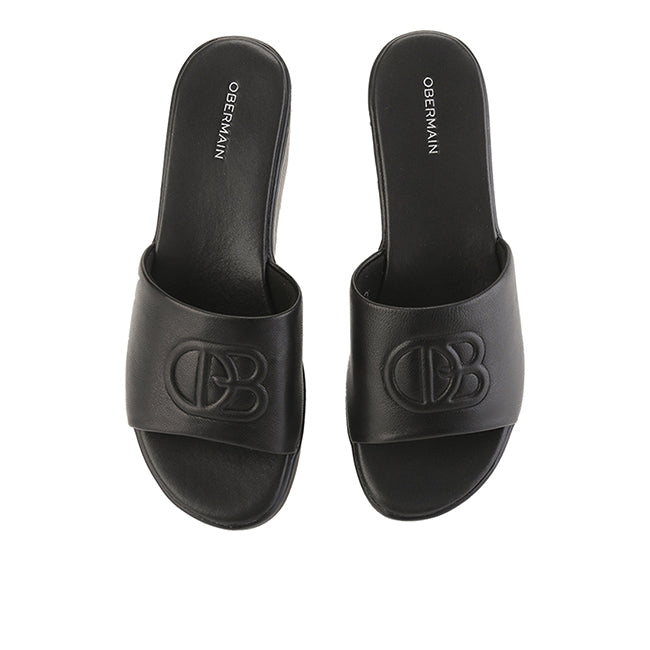 Obermain Sandal Wanita Wedges Maura Paige In Black