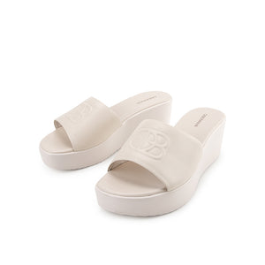 Obermain Sandal Wanita Wedges Maura Paige In Off White