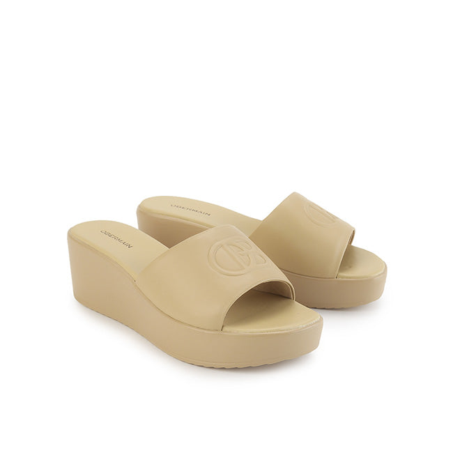 Obermain Sandal Wanita Wedges Maura Paige In Yellow
