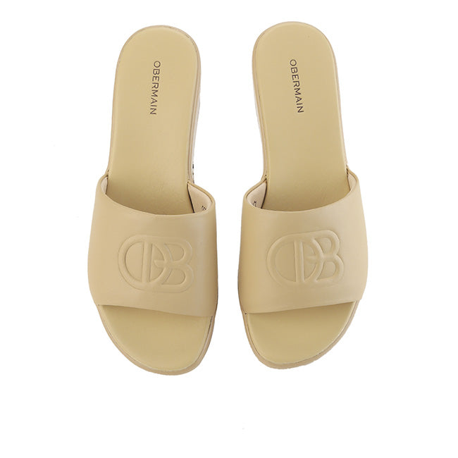Obermain Sandal Wanita Wedges Maura Paige In Yellow