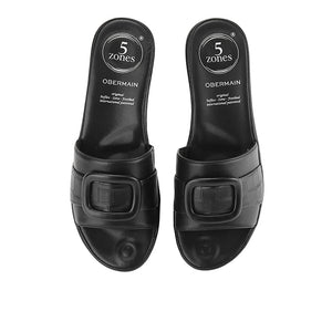 Obermain Sandal Wanita Wedges Margi Rocca In Black