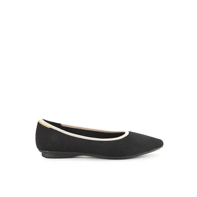 Obermain Sepatu Wanita Flats Halena Nicole In Black