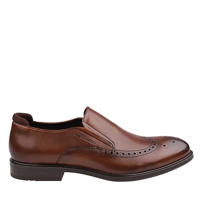 Obermain Sepatu Slip On Pria Alex Kingsley - Slip On In Brown