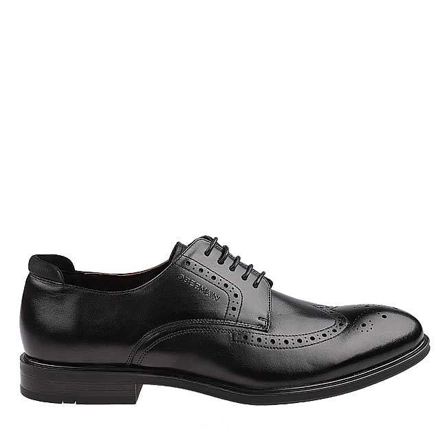 Obermain Sepatu Lace Up Pria Alex Kingsley - Lace Up In Black
