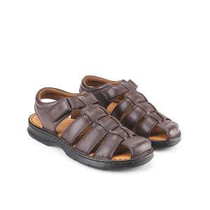 Obermain Sandal Pria Straps Frankie Sergio In Dark Brown