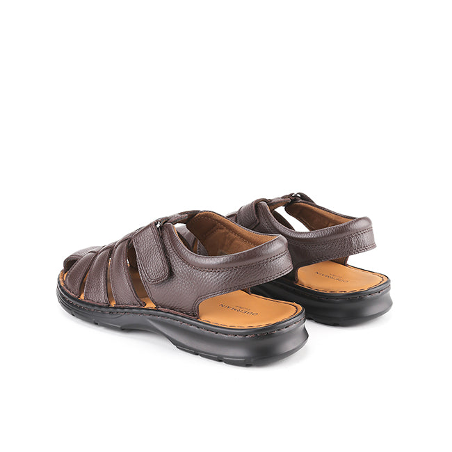 Obermain Sandal Pria Straps Frankie Sergio In Dark Brown