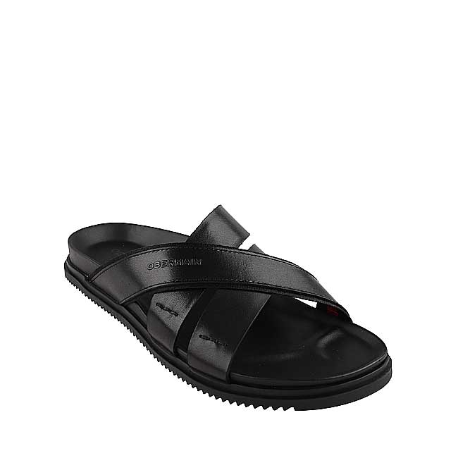 Obermain Sandal Cross Strap Pria Galven Perets - Cross In Black