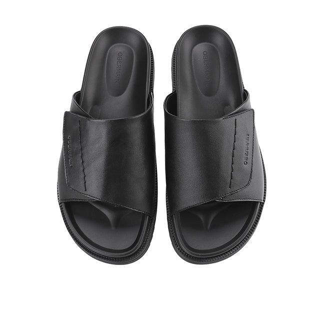 Obermain Sandal Pria Slip On Elgan Ramon In Black