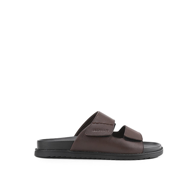 Obermain Sandal Pria Straps Elgan Rico In Dark Brown