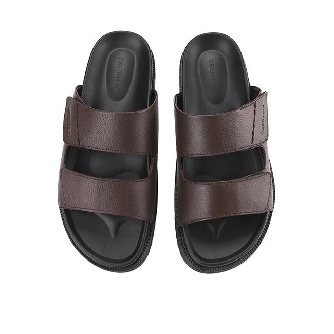 Obermain Sandal Pria Straps Elgan Rico In Dark Brown