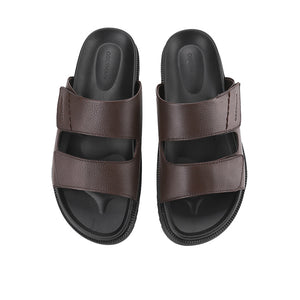 Obermain Sandal Pria Straps Elgan Rico In Dark Brown