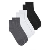 A-Ob Half Sock In Gy/Bk/Wh