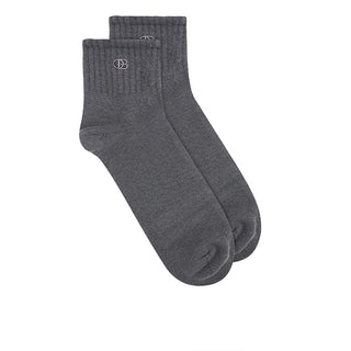 A-Ob Half Sock In Gy/Bk/Wh