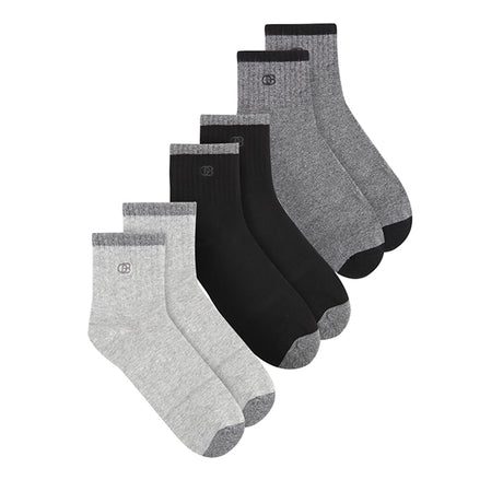A-Ob Half Sock In Gy/Dgy/Bk