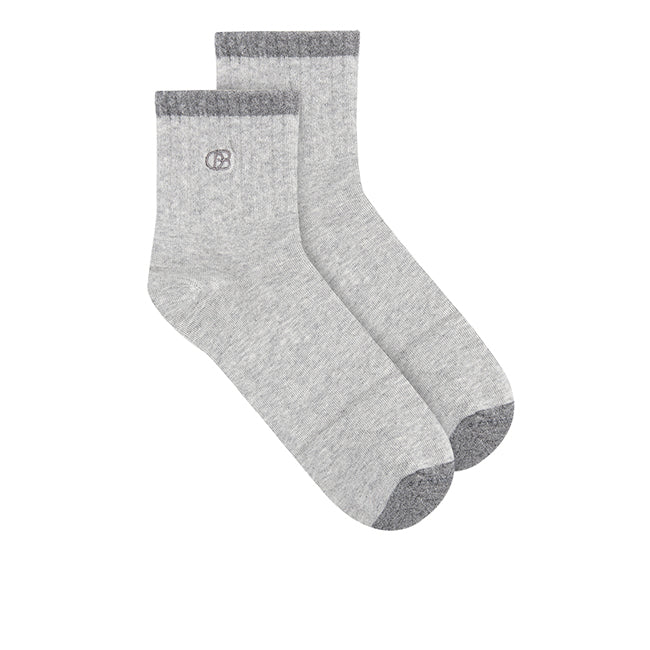 A-Ob Half Sock In Gy/Dgy/Bk