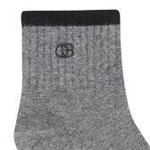 A-Ob Half Sock In Gy/Dgy/Bk