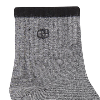 A-Ob Half Sock In Gy/Dgy/Bk