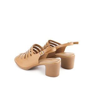 Obermain Sandal Wanita Heels Regina Claire In Brown