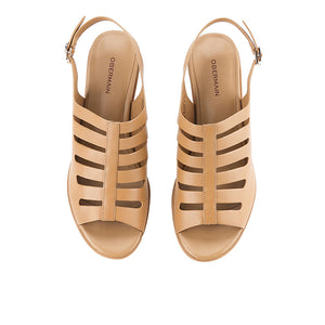 Obermain Sandal Wanita Heels Regina Claire In Brown