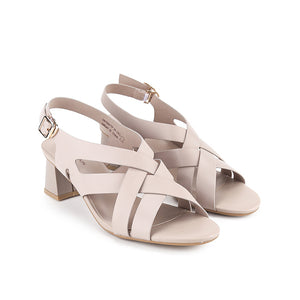 Obermain Sandal Wanita Heels Poppy Clarine In Taupe